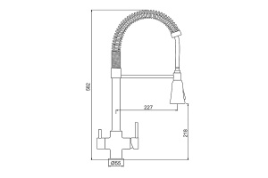 Смеситель для кухни Gappo оружейная сталь - 3