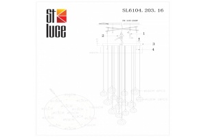 Подвесная люстра ST-Luce Montecelio SL6104.203.16 - 2