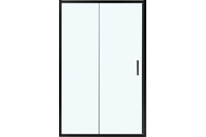 Душевая дверь в нишу Vincea Garda VDS-1G140CLB 140 см, профиль черный, стекло прозрачное - 3