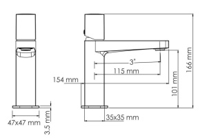 Смеситель для раковины WasserKRAFT Saale белый матовый - 3