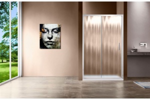 Душевая дверь в нишу Vincea Garda VDS-1G130CH 130 см, профиль хром,  стекло шиншилла - 2