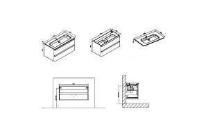 Комплект мебели Vincea Alba 100 белый - 3
