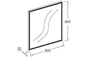 Зеркало Jacob Delafon Silhouette 80 черный сатин - 2