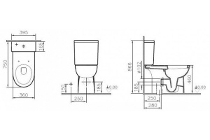 Унитаз-компакт VitrA Conforma Open back 5816B003-0087 - 2