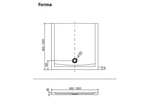 Душевой поддон Excellent Forma 100х100 белый - 2