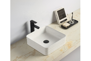 Раковина накладная CeramaLux N 38.5 см белый (W1531А) - 3