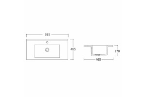 Накладная раковина Vincea 80 белая - 2