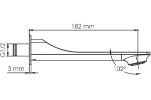 Излив Wasserkraft Aisch A174 для ванны - 2