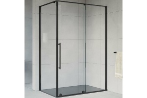 Душевой уголок Vincea Arno 120х90 черный стекло прозрачное