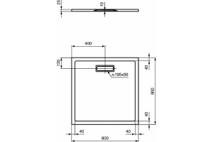 Поддон для душа Ideal Standard Ultraflat 80х80 черный - 3