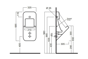 Крышка для писсуара Hatria Fusion q (YXZR01) - 3