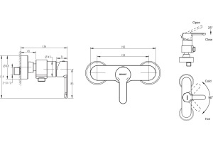 Смеситель Bravat Stream F93783C-01A для душа - 3