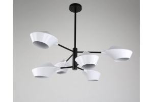 Люстра на штанге LUMINA DECO Romina LDP 6037-6 WT+BK - 2