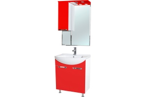 Зеркало-шкаф Bellezza Альфа 65 L красный - 2