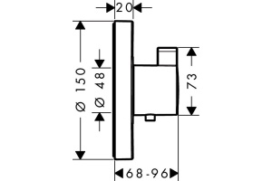 Термостат Hansgrohe ShowerSelect S Highflow 15741000 для душа - 2