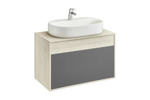 Комплект мебели Aquaton Лофт Урбан 80 светлое дерево-серый - 2