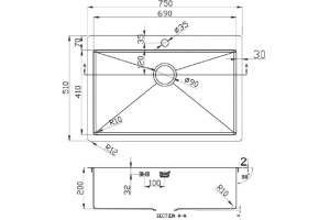 Мойка кухонная Zorg Light ZL R 750510 GRAFIT - 2