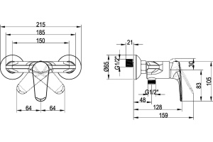 Смеситель для душа Villeroy & Boch O.novo Start TVS10530111061 - 2