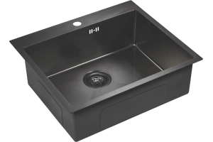 Мойка кухонная Paulmark Brim 59 темный хром - 2