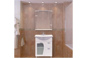 Тумба с раковиной Misty Дрея 65 белая глянцевая - 2