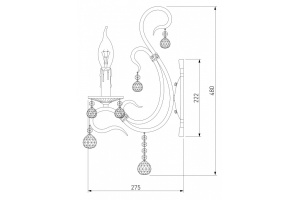 Бра Eurosvet Ernin 12505/1 античная бронза Strotskis - 3
