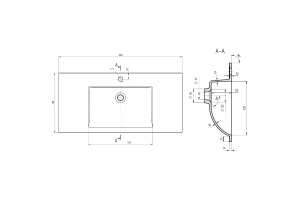 Встраиваемая раковина Vincea Chiara 100 серая матовая - 2