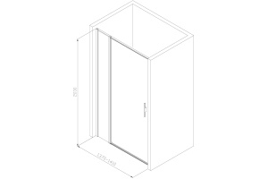 3.31010.00G PRIORITY, Дверь в нишу 1400мм стекло Тонир., серое, хром (280669) - 2