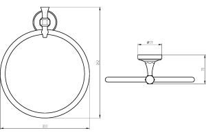 Полотенцедержатель Migliore Fortuna 27687 бронза - 2