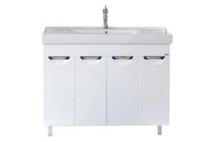 Тумба с раковиной Misty София 100 белая глянцевая