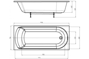 Акриловая ванна 150x75 см Aquatek Ника NIK150-0000001, белый - 2