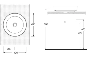 Раковина накладная beWash Alster 40 черный матовый - 2