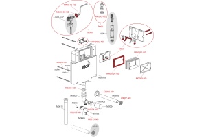 Смывной бачок скрытого монтажа AlcaPlast Basicmodul Slim AM1112 - 2
