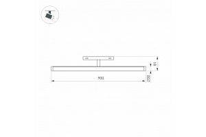 Трековый светодиодный светильник Arlight Mag-Orient-Tube-Turn-L900-30W Day4000 036478 - 3