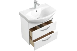 Тумба под раковину подвесная Aquaton Ария М 50 белый - 3