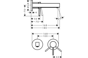 Смеситель для раковины Hansgrohe Finoris черный матовый  - 3