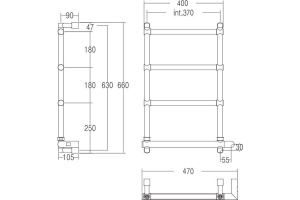 Полотенцесушитель электрический Margaroli Sole 370-542-4 хром - 2