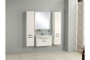 Шкаф-пенал подвесной Aquaton Ария 34 с бельевой корзиной белый - 3