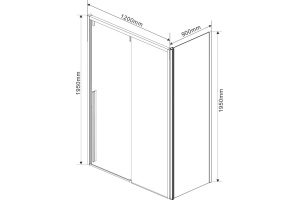 Душевой уголок Vincea Lugano VSR-1L9012CGB-1 120х90 см, профиль черный, стекло серое - 3
