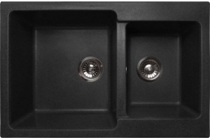 Мойка кухонная Lava D3 чёрный металлик