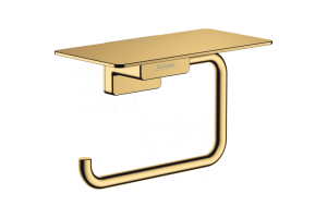 Держатель туалетной бумаги с полкой AddStoris Hansgrohe 41772990, полир. золото