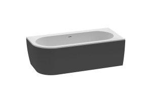 Акриловая ванна Cezares Slim Corner черный, матовый (SLIM CORNER-180-80-60-R-NERO-SET)