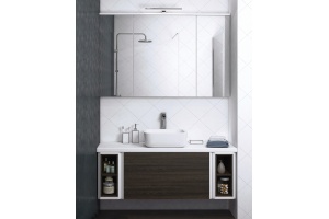 Мебель для ванной Акватон Брук 120 (20+80+20) дуб феррара