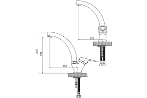 Смеситель для раковины GPD Orbis хром - 2