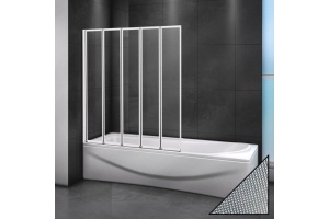 Шторка на ванну Cezares Relax V-5-120/140-P-Bi-L стекло punto