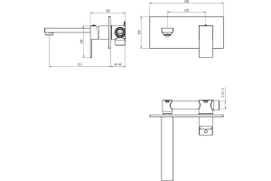 Смеситель для раковины Boheme Qubic сталь глянцевый - 2