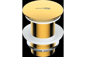 Донный клапан для раковины Wasserkraft золото