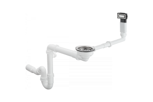 Слив-перелив для кухонной мойки Hansgrohe D14-10 с ручным управлением хром