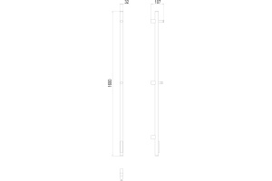 Электрический полотенцесушитель Terminus Уно круг 1600х32 Хром - 3