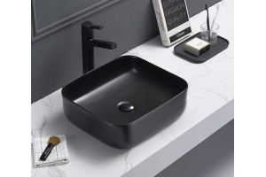 Раковина накладная CeramaLux NC 39 см черный матовый (2106МВ) - 2