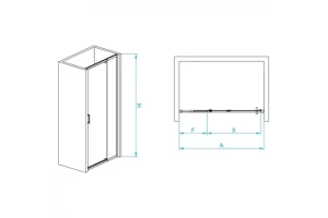 Душевая дверь Rgw Passage 80x195 черный стекло прозрачное - 2